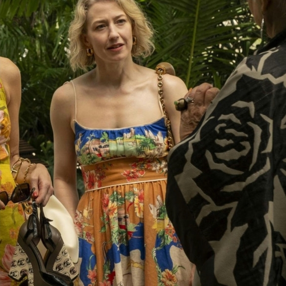 Christian Lacroix Pink Blue Spaghetti Strap Sundress - Picture 4 of 12